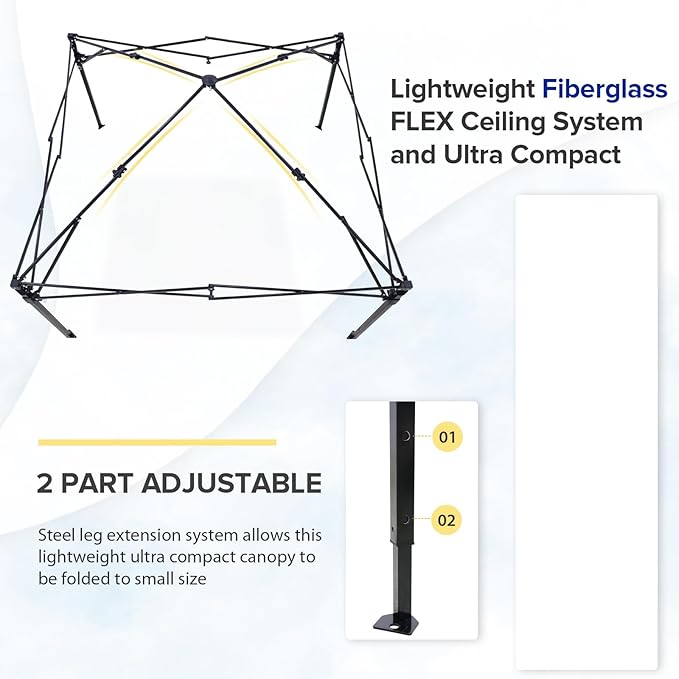 EAGLE PEAK Flex Compact 5x5 Pop-up Canopy Changing Room, Portable Privacy Dressing Room for Indoor Fashion Photoshoots, Camping, or Pool, Gray