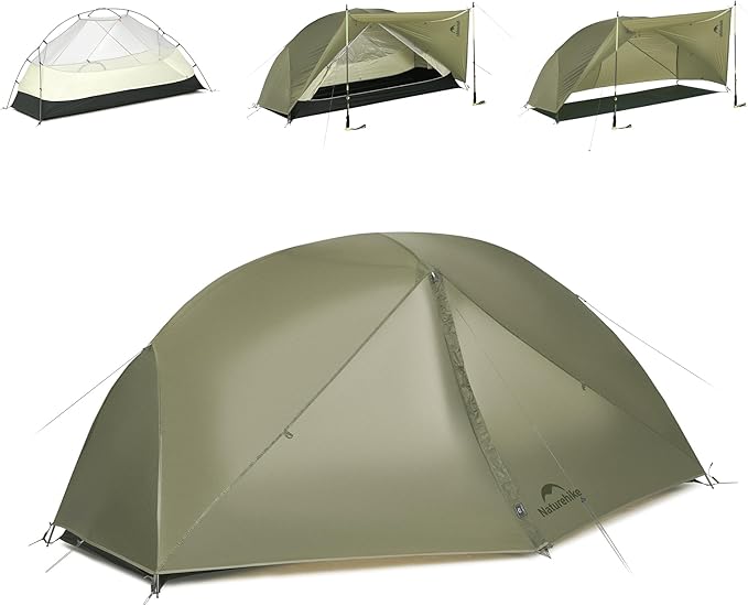 Naturehike Mongar Pro 1/2/3 Person Backpacking Tent,Waterproof Nylon Easy Setup Lightweight Camping Tent