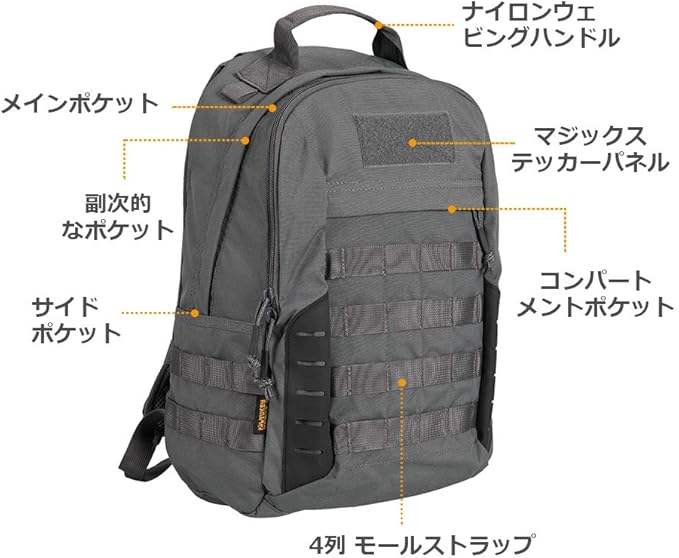 EXCELLENT ELITE SPANKER Military Tactical Backpack 18L Molle Backpacks Army Assault Survival Rucksack Pack (GRY)