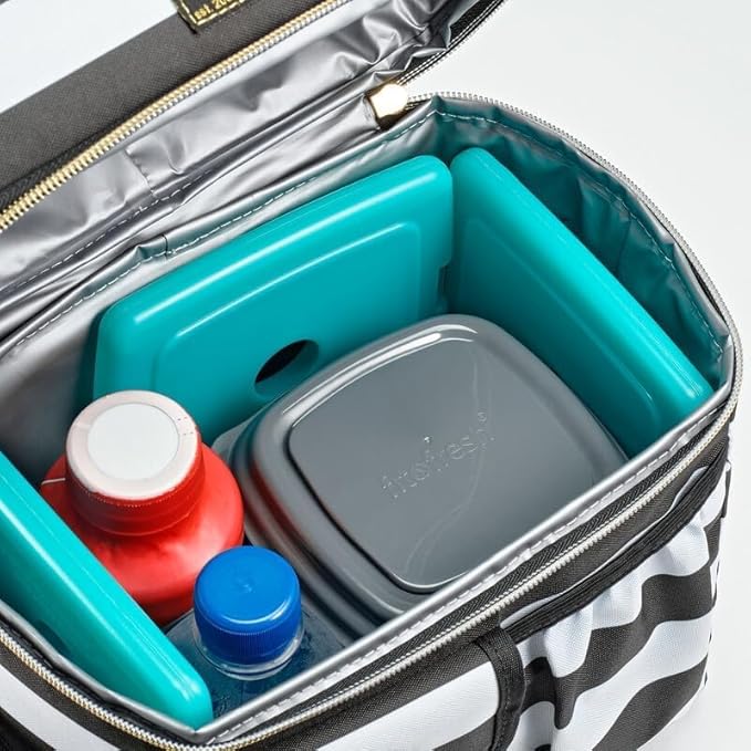 Cool Coolers by Fit + Fresh, Reusable & Long-Lasting Slim Ice Packs, Cold Packs for Lunch Boxes, Ice Packs for Lunch Bags, Green 12 Pack