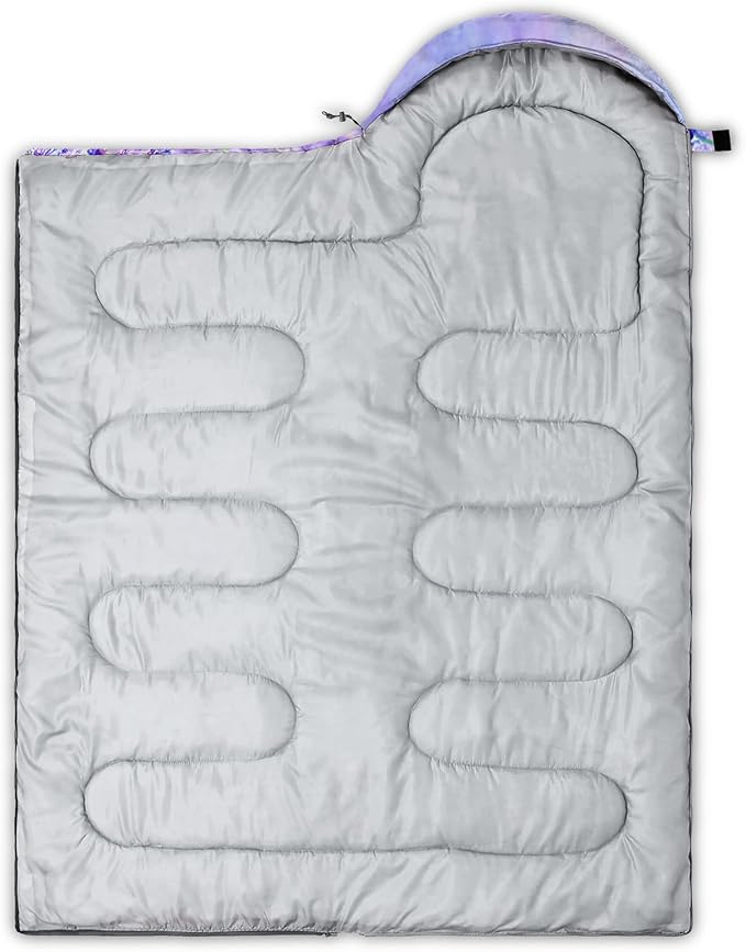 AILONEN Kawaii Puppy Sleeping Bag for Kids Boys Girls,Warm and Cool Weather,Lightweight,Waterproof Backpacking,Cartoon Cute Dog & Duck Animal Themed Blue Sleeping Bag for Camping