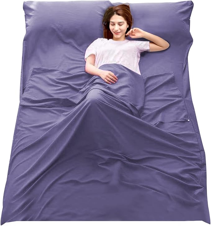 Sleeping Bag Liner Camping Travel Home Bed Sheet Lightweight Breathable Hotel Compact Sacks