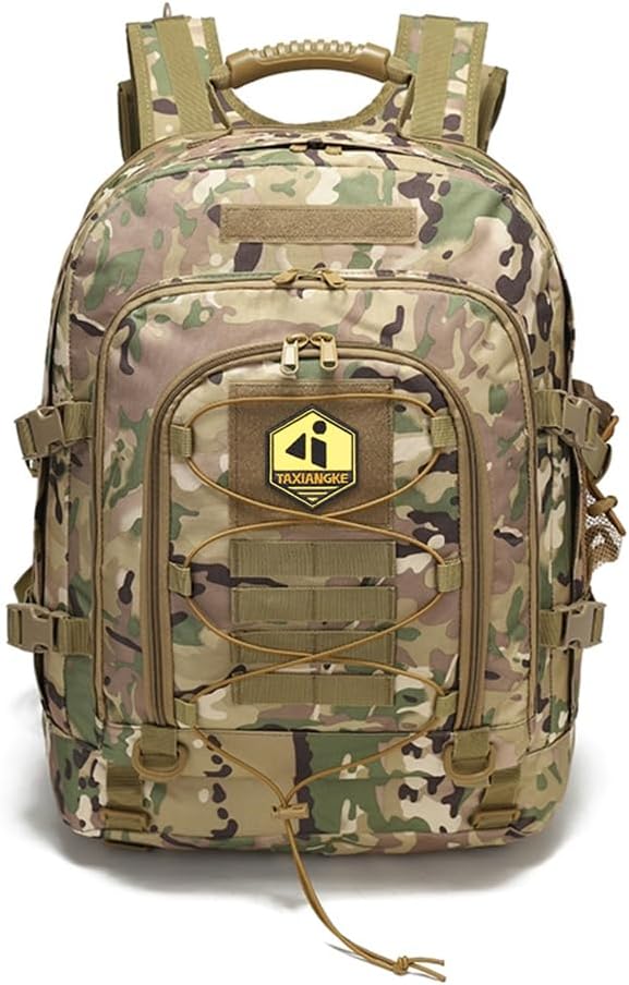 40L Large capacity backpack for men, Hiking backpack,Waterproof bag,large-capacity Tactical backpack with MOLLE System,Suitable for camping,Hunting,mountain climbing(Camouflage)