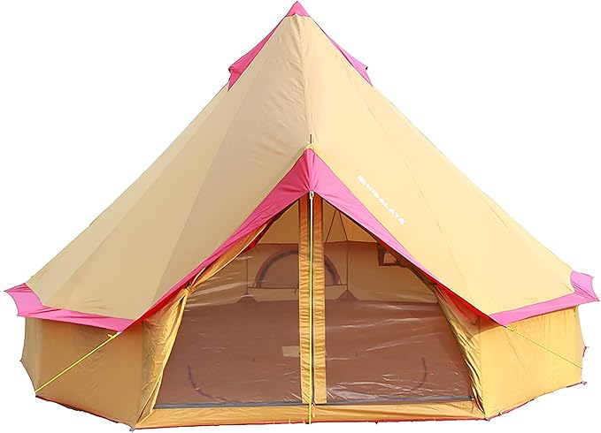 GeRRiT Lightweight Camping Tent, 4-Season Yurt Tents for Camping, 4m Bell Tent, 3-10 Persons Waterproof Polyester Tent, Festivals and Human shelter for inhabiting or Leisure