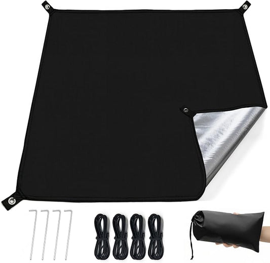 KRUI Tent Footprint, PU 2000 Waterproof Camping Tarp, Durable Tent Floor Saver for Hiking, Backpacking, Hammock, Beach and Picnic