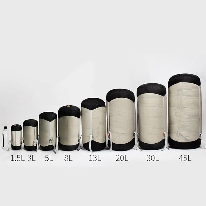 New 1.5L-45L Ultralight Compression Sack for Sleeping Bag Accessories Waterproof Nylon Stuff Sack Outdoor Ultralight Storage Bag