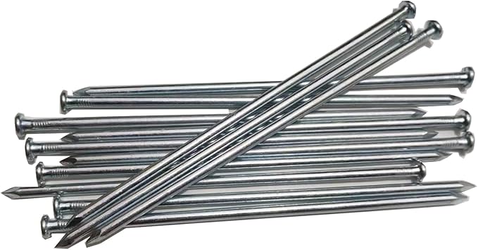 Metal Stakes, 10 Inch 35Pcs Galvanized Landscape Spikes,Garden Nails for Turf,Weed Barriers,Tent and More (35, Silver)