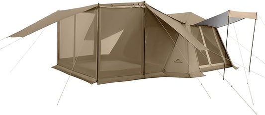 Naturehike Village Instant Tent, 4 Person 8 Person Camping Tent with Full Rainfly, Waterproof Large Cabin Tents for Car Camping