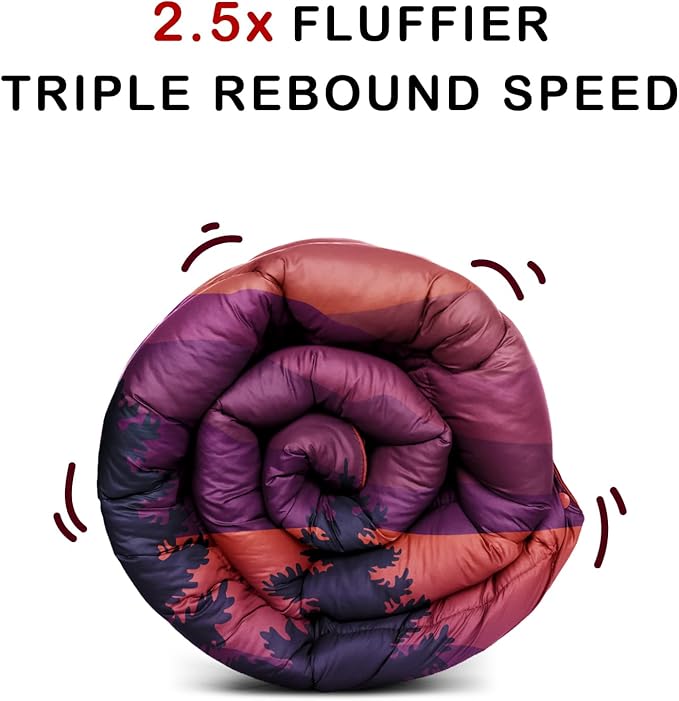 Camping Blanket,Lightweight Puffy Printed Camping Blanket Packable Outdoor Blanket for Camping,Traveling, Stadium, Hiking, Picnics