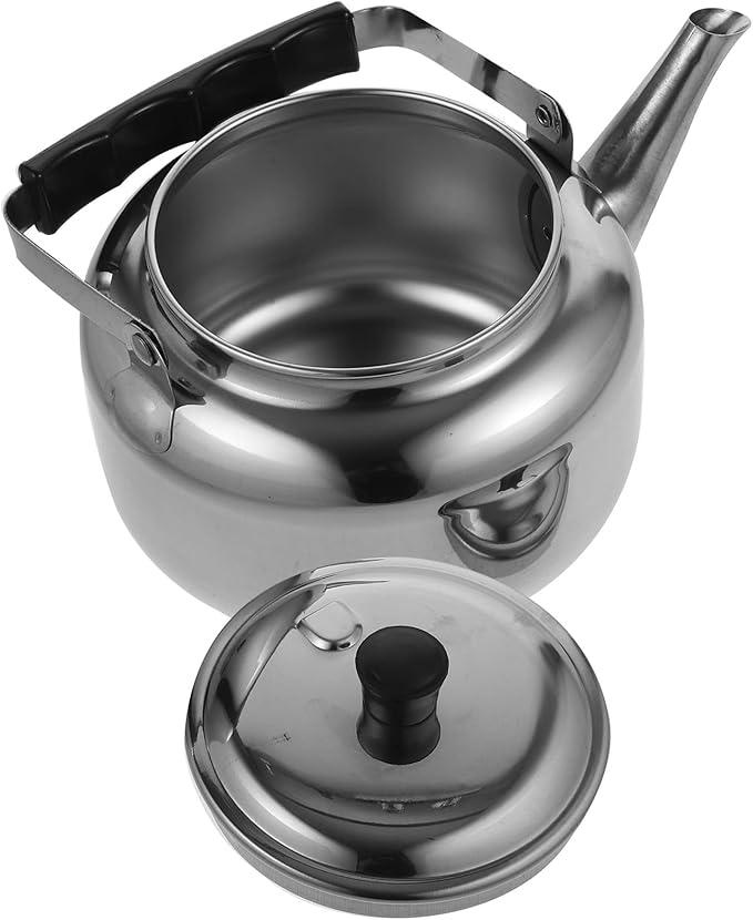 Stainless Steel Water Kettle 63OZ Outdoor Teapot with Anti-Scald Handle Portable Tea Kettle for Home and Camping Silver