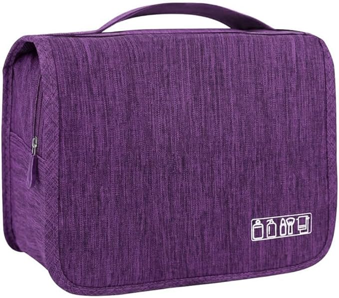 Sechunk Toiletry Bag Water-Resistant Makeup Cosmetic Bag Travel Organizer for Accessories Travel Bag with Hanging Hook