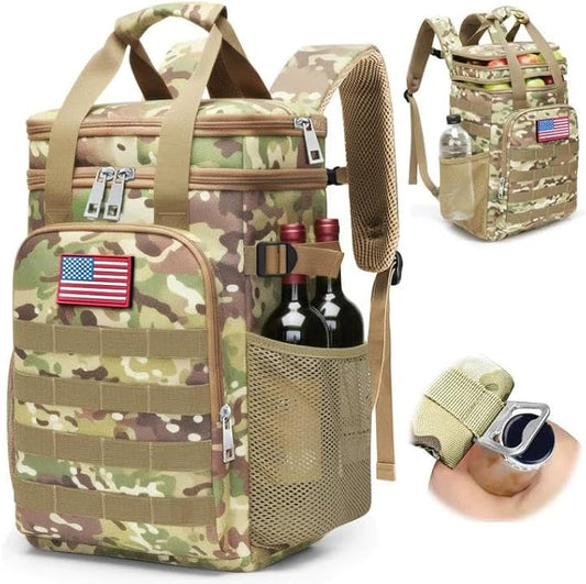 Tactical Backpack Cooler,Large Cooler Backpack Lunch Box for Men Adults Work with Handle,Insulated Soft Thermal Bag