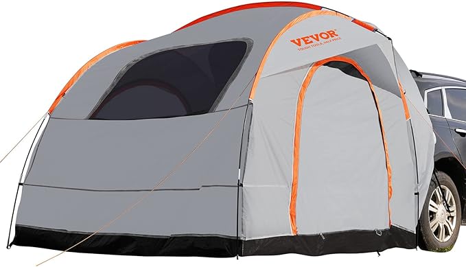 VEVOR SUV and Pickup Truck Camping Tents, Waterproof Double Layer Design with Carry Bag, Accommodates 2-9 Persons for Outdoor Activities