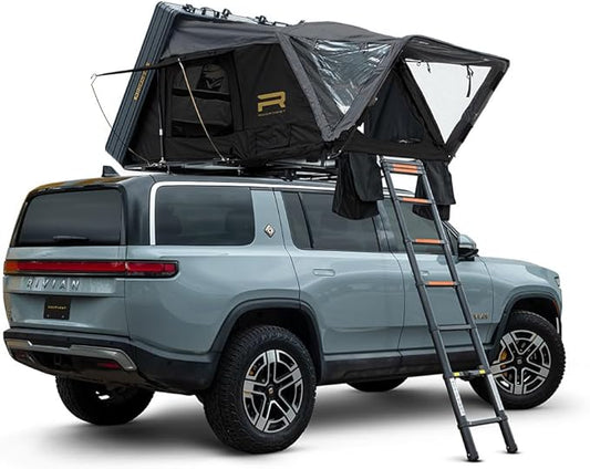 Condor Overland 2 Air Hard-Shell Roof Top Tent for Car Camping and Overlanding, Waterproof, Aluminum Shell, 2-3 Person Tent, Air Mattress and Universal Mounting Brackets Included
