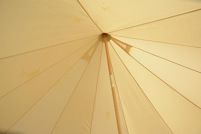 Canvas Bell Tent,4 Seasons Yurt Tent, Roomy Yurt Tent (13ft-16.5ft) with Zipped Removable Floor for Family Glamping Camping,Outdoor Hunting, or Party