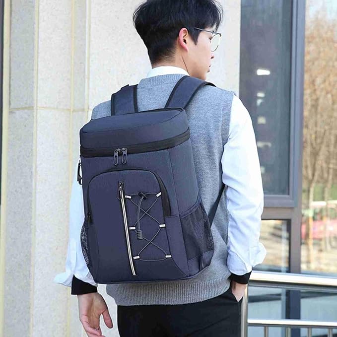 Insulated Cooler Backpack Leak Proof Aluminum Foil Inner Oxford Exterior for Camping Hiking Outdoors