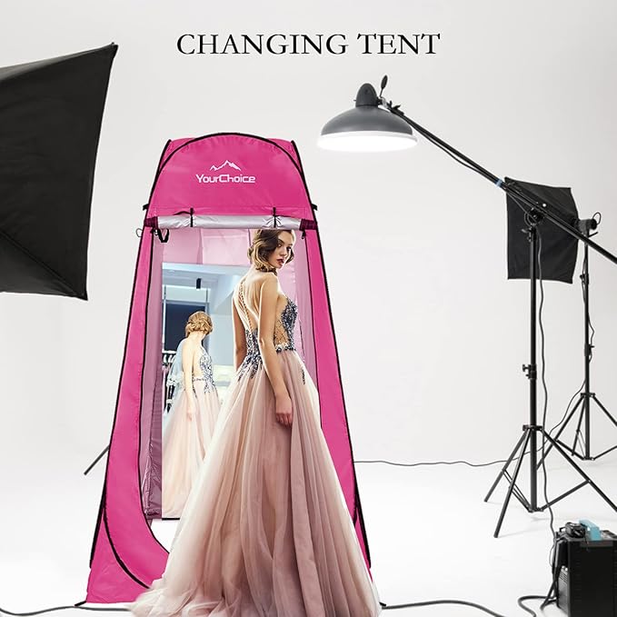 Your Choice Pop Up Privacy Shower Tent - Portable Changing Tent for Camping, Beach & Hiking - 6.2FT Lightweight with Carry Bag, Quick Setup & Full Coverage