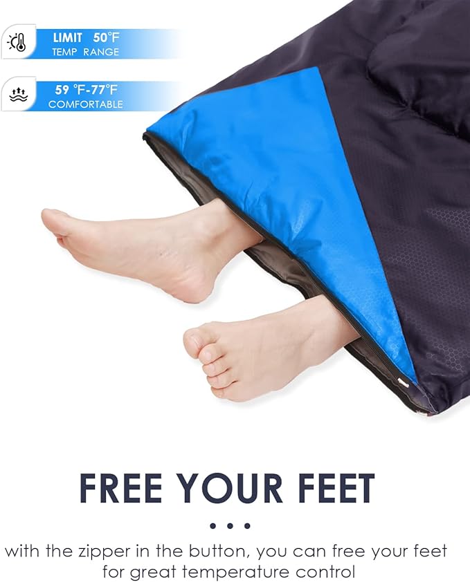 Sleeping Bags for Adults Cold Weather - 20 Degree Big&Tall Size Backpacking Lightweight Waterproof for Girls Boys Mens Teen Women for Camping Hiking Outdoor Travel Hunting with Compression Bags