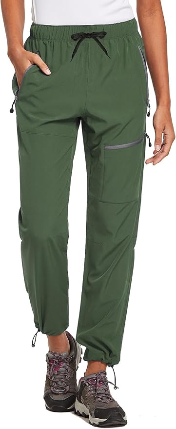 baleaf Women's Hiking Pants Quick Dry Lightweight Water Resistant Elastic Waist Cargo Pants for All Seasons