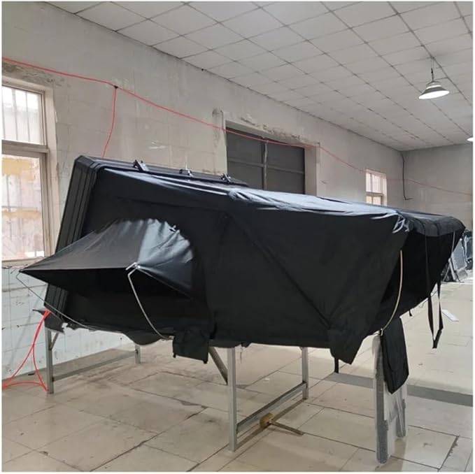 Camping Car roof top Tent Hard Shell Car Roof Top Tent SUV 4X4 Camping Car Roof Top Tent 4 Person(Silver Black)