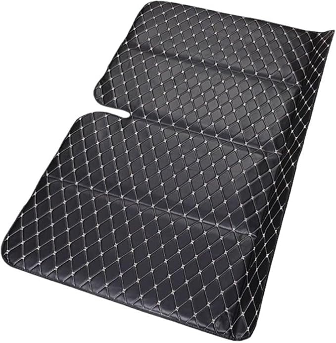 Non-Inflatable Car Mattress Back Seat Bed Extender Portable Folding Camping Travel for Sleeping (Black [Black line])