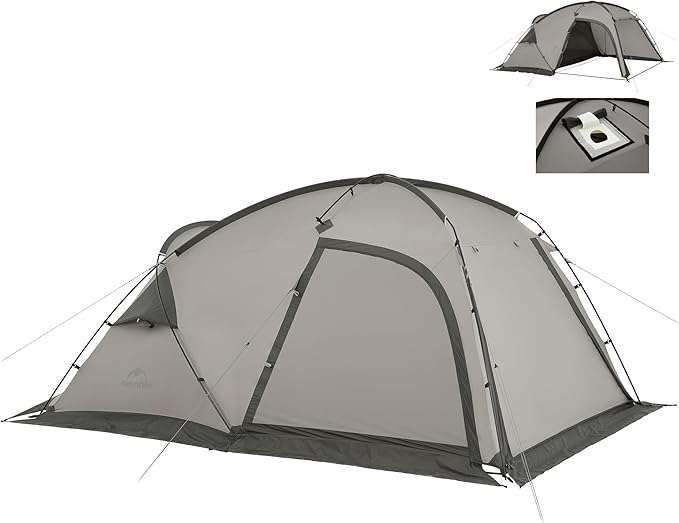 Naturehike Massif Hot Tent with Stove Jack, Waterproof Windproof 4 Season Tent, 2/4 Person Cold Weather Winter Tents for Camping