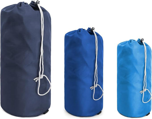 BeeGreen Stuff-Sacks-for-Travel-Backpacking 3 Pack with Dust Flap compression Ditty Bags for Outdoor Products Foldable Lightweight