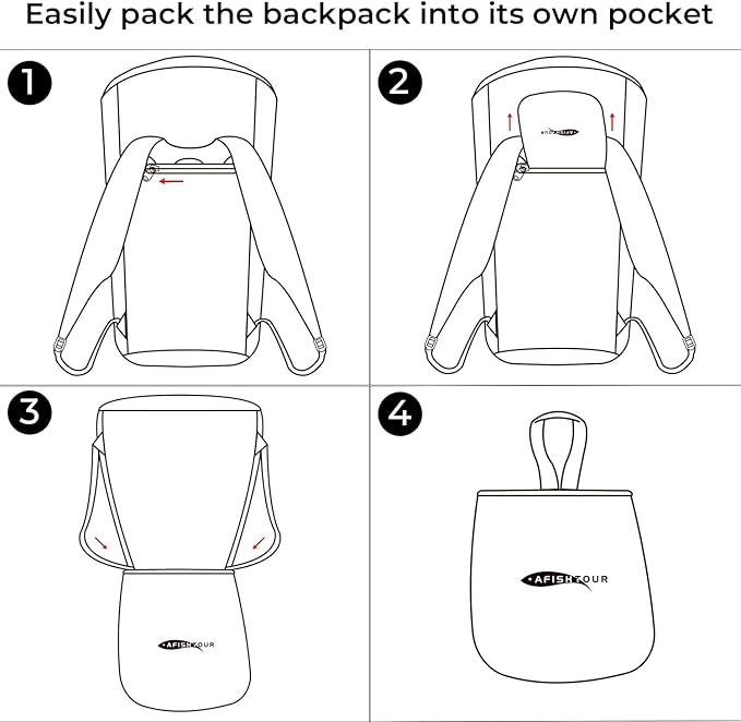 Ultralight Water Resistant Backpack for Men & Women, 15L Packable Hiking Daypack, Roll Top Closure Small Dry Bag Backpack for Cycling,Camping,Skiing, Boating (Blue)