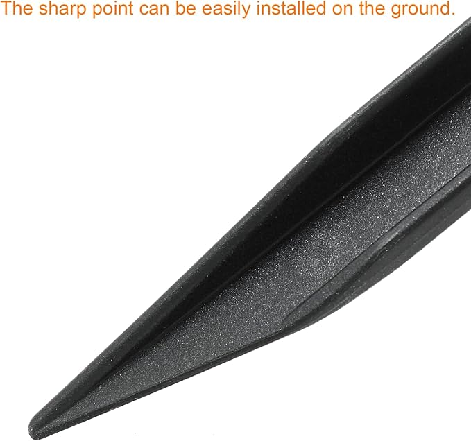 Litoexpe 9 Inch Plastic Tent Stakes, 16pcs Ground Stakes Heavy Duty, Durable Canopy Tent Stakes, Sturdy Tent Pegs for Outdoor Campings, Black Edging Stakes for Sand Beach and Garden Lawn