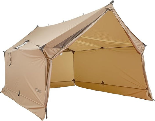 VEVOR Hot Tent, Camping Tipi Hot Tents with Stove Jack, Portable Winter Camping Tents with Snow Skirt, Easy Setup, Waterproof 4 Season Shelter Tents for Fishing Backpacking