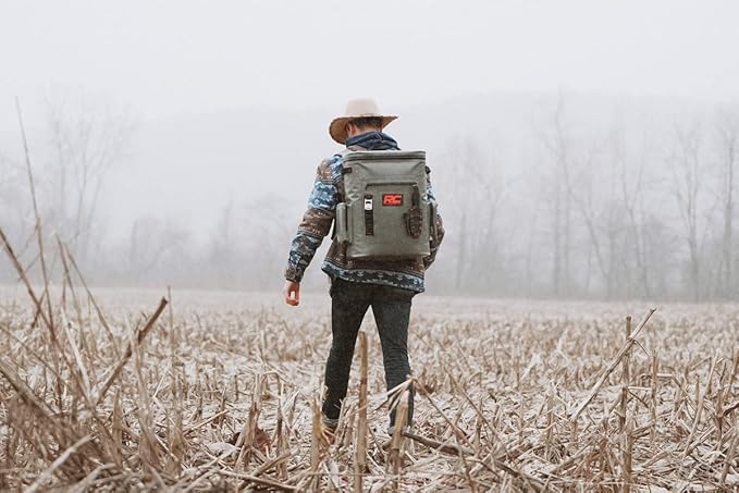 Rough Country Insulated Backpack Cooler – Holds 24 Cans, Leakproof Waterproof Design, Durable Nylon with Padded Shoulder Straps, Ideal for Camping, Tailgating, Hiking - 19"x15"x9