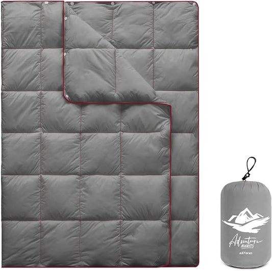 Mini Camping Blanket,Lightweight Puffy Blanket Packable Down Alternative Throw Blanket Waterproof Windproof for Outdoors, Travel, Beach, Airplane, Hiking
