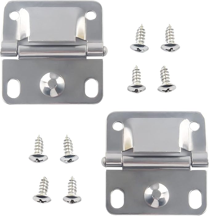 Cooler Stainless Steel Hinge Replacement for Coleman Cooler Hinges 6262 6270 5235 5250 5286b, Camping Cooler Accessories, Ice Chest Stainless Steel Hinges (2 PCS)