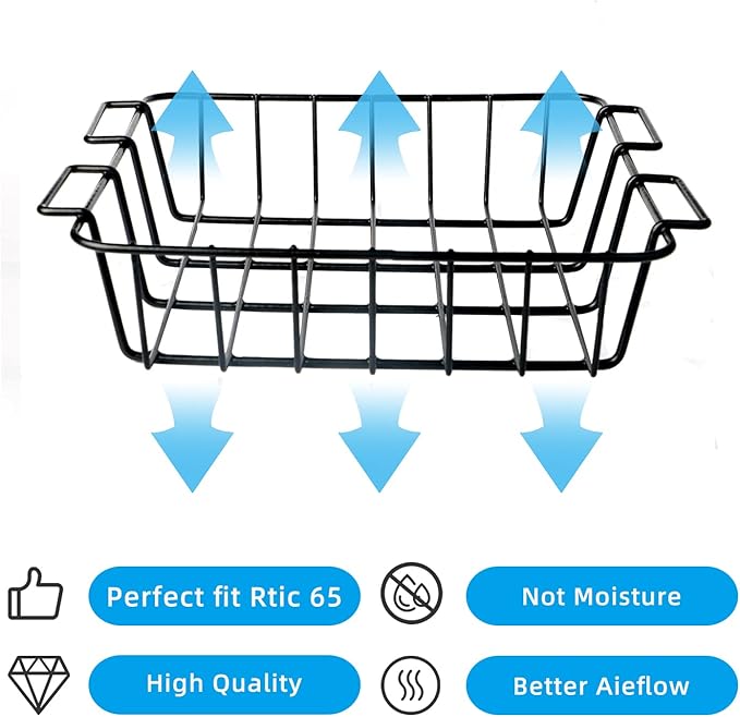 Cooler Basket for RTIC 65,Inside Dry-Goods Basket Compatible with RTIC 65 Coolers,Stainless Steel Wire Cooler Rack