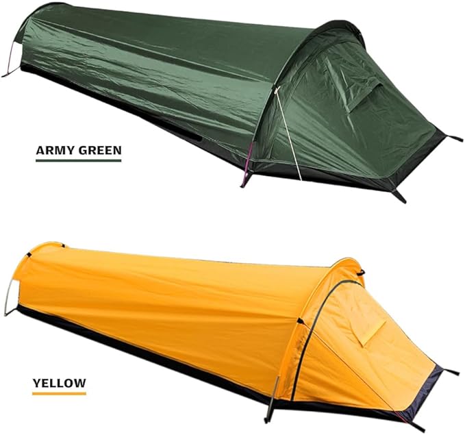 Single Person Backpacking Tent Hiking Bivy Tent Lightweight Sleeping Bag Tent with Ground Cloth,Backpacking Tent
