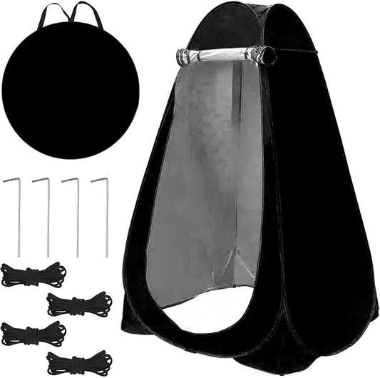 Portable Toilet with Pop Up Privacy Tent,XL Large Portable Toilet for Adults, Outdoor Camping Shower Tents Changing Room Emergency Folding Toilet Tent Kit with Carry Bag for Camping