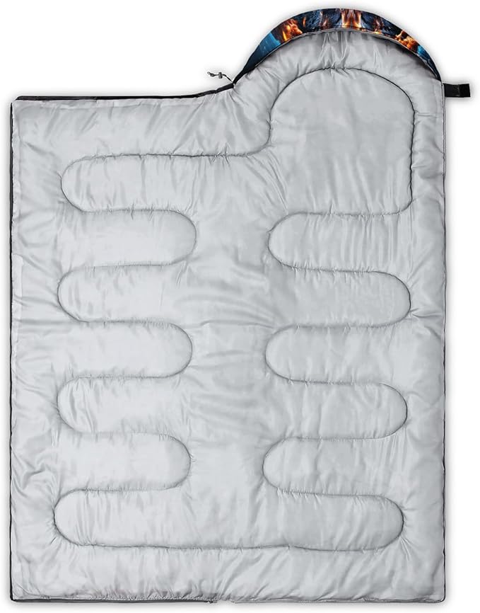 HOSIMA Dear Hunting Pattern Cold Weather Sleeping Bags for Adults,Black Light Weight Sleeping Bags for Kids Adults,WaterProof Sleeping Bags for Outdoors Hiking.
