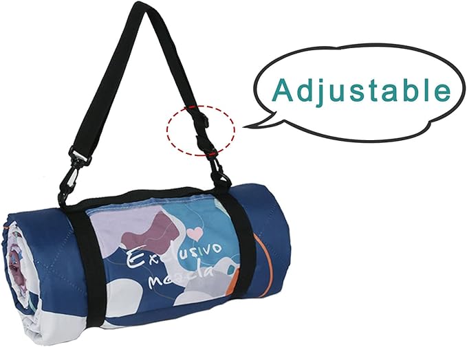 Exclusivo Mezcla Waterproof Picnic Blanket 60x80 Inches Large Multicolor Floral Polyester Sandproof Modern Camping Blanket