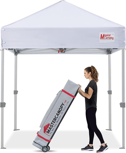 MASTERCANOPY Pop Up Canopy Tent Commercial Grade Instant Shelter (5x5, White)