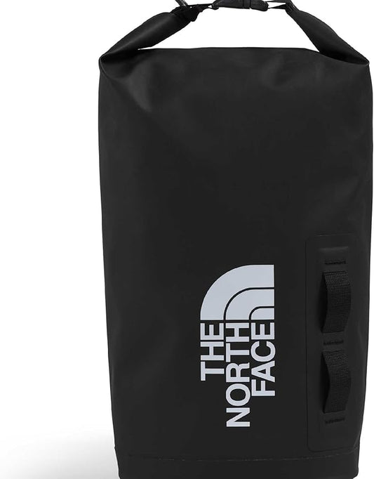 The North Face Base Camp Dry Bag - Roll-Top Waterproof Stuff Sack, Ideal for Camping Gear & Kayak Accessories, TNF Black/TNF White, 8 Liters