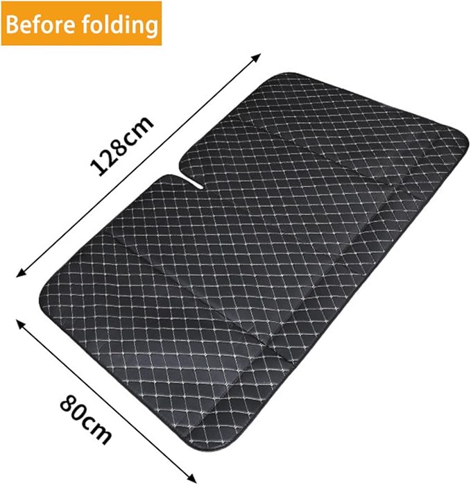 Non-Inflatable Car Mattress Back Seat Bed Extender Portable Folding Camping Travel for Sleeping (Black [Black line])