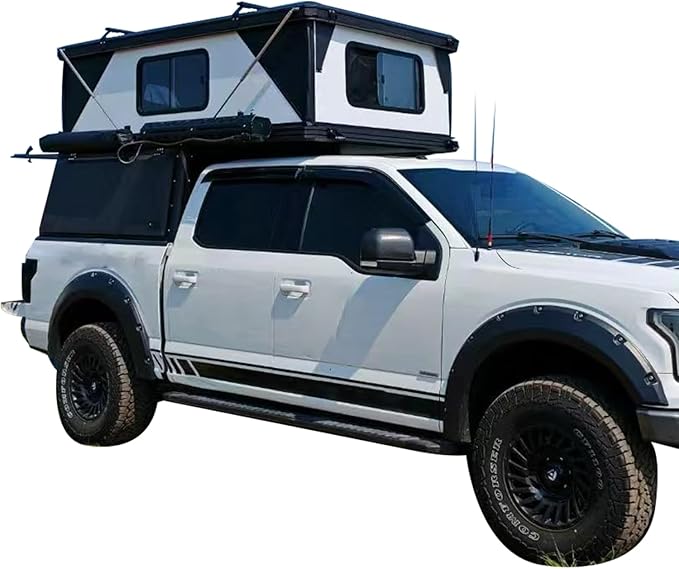 Truck Bed Tent for Full-Size Pickup, Foldable Waterproof Shell with Tailgate Enclosure, Portable Camping Shelter for Outdoor Overlanding
