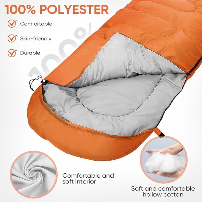 OBTANIM Sleeping Bags Portable Waterproof Camping Sleeping Bag for Adults Kids 4 Seasons Cold Weather or Warm Backpacking Hiking Mountaineering Indoor Outdoor Use