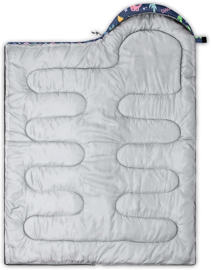 AILONEN Boys Sleeping Bag for Camping,Nautical Anchor,Lightweight & Waterproof,3 Season Warm & Cool Weather,Navy Blue Sleeping Bags for Kids Men Travelling,Outdoors