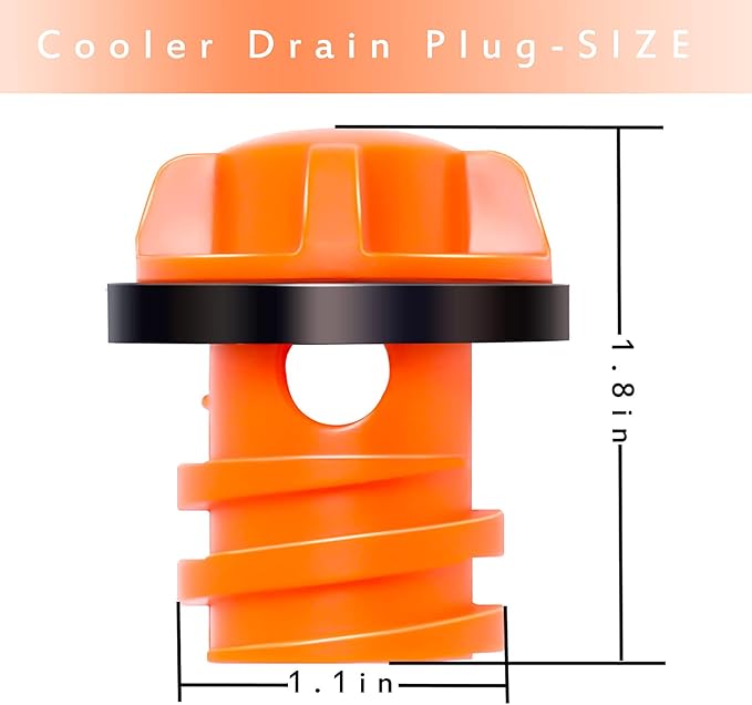 Cooler Plug for YETI, 2 Pack Cooler Drain Plug Replacement Compatible with Yeti's Line of Roadie, Tundra, and Tank & RTIC Coolers Leak-Proof Accessories, Small Size