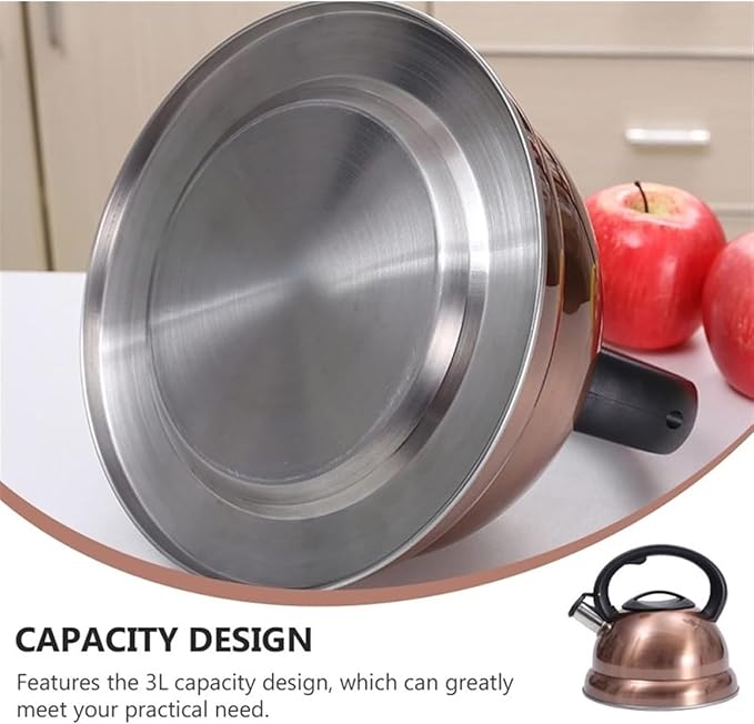 Camping Coffee Tea Pots Tea Kettle, Whistling Tea Pots with Ergonomic Heat-Resistant Handle for Stove