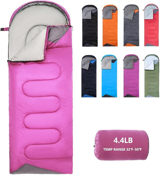 Sleeping Bags for Adults Cold Weather - 20 Degree Big&Tall Size Backpacking Lightweight Waterproof for Girls Boys Mens Teen Women for Camping Hiking Outdoor Travel Hunting with Compression Bags