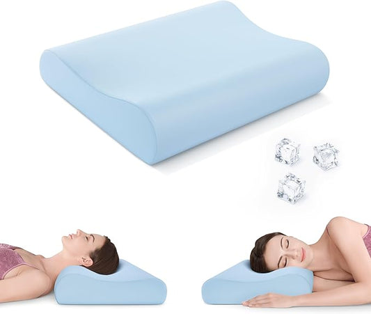 AM AEROMAX Firm Contour Memory Foam Pillow, Cervical Pillow for Neck Pain Relief, Neck Orthopedic Sleeping Pillows for Side, Back and Stomach Sleepers.