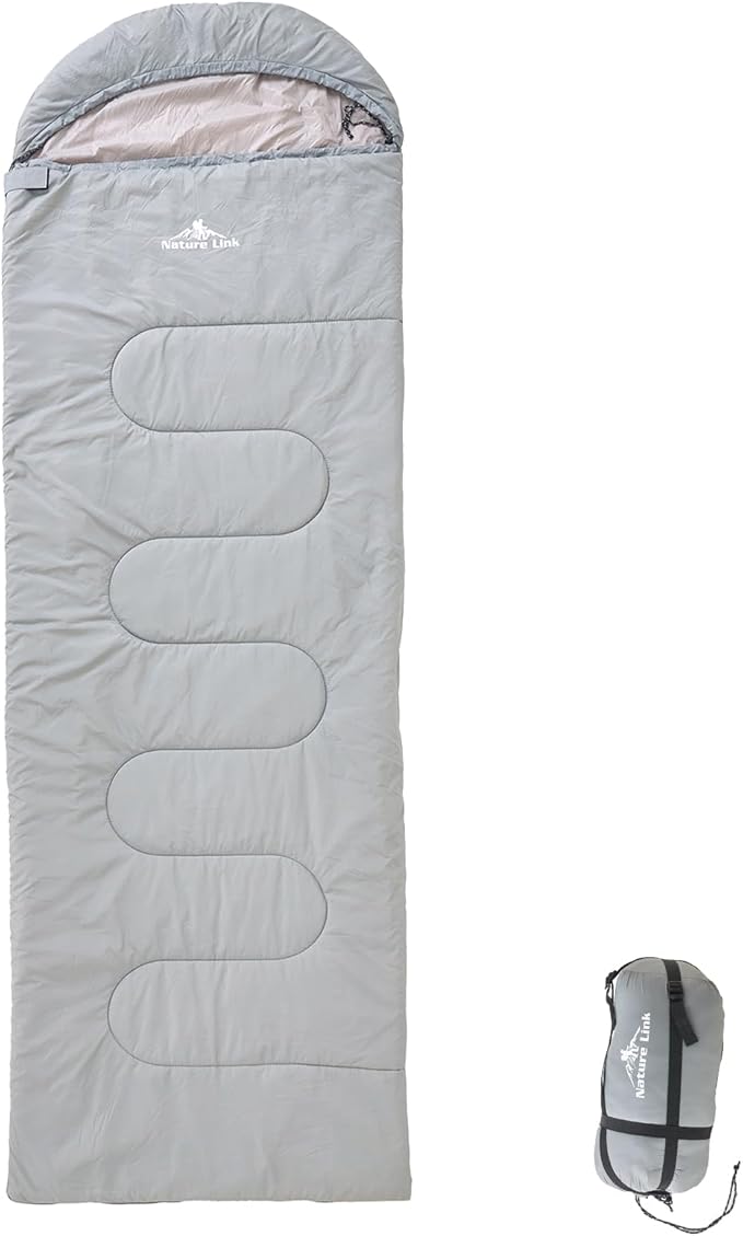 Lightweight Sleeping Bag 2.43lbs, Backpacking Sleeping Bag 46℉-59℉, Nylon Shell and Lining, Waterproof, Compact, Ultralight Sleeping Bag for Backpacking Camping Hiking