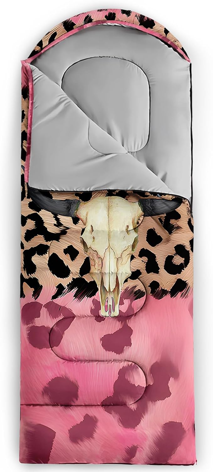 AILONEN Kawaii Puppy Sleeping Bag for Kids Boys Girls,Warm and Cool Weather,Lightweight,Waterproof Backpacking,Cartoon Cute Dog & Duck Animal Themed Blue Sleeping Bag for Camping